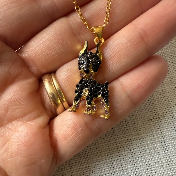 Cute Dobie puppy necklace 19.5” - Picture 3 of 4